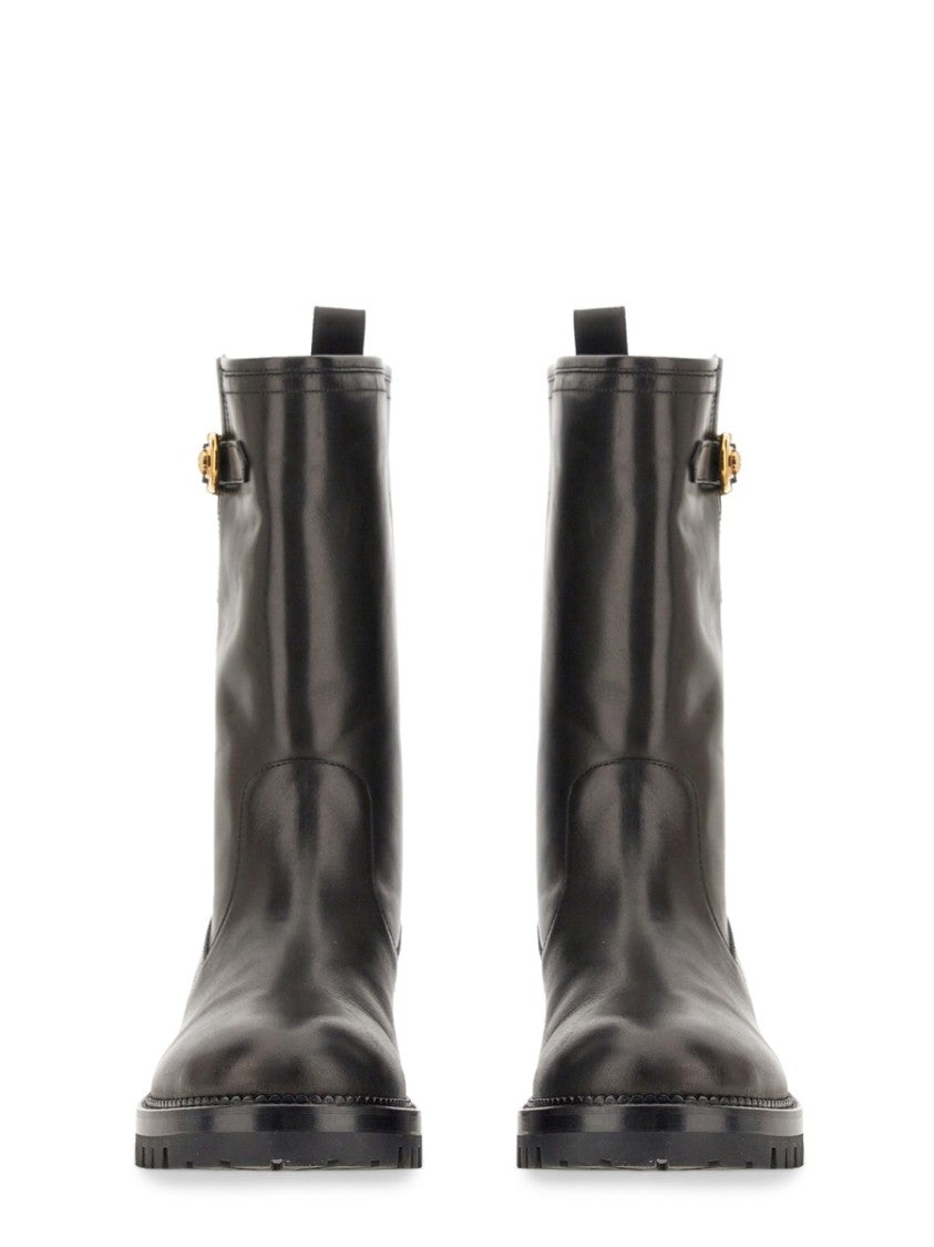 Mid-Calf Boots With Polished Finish