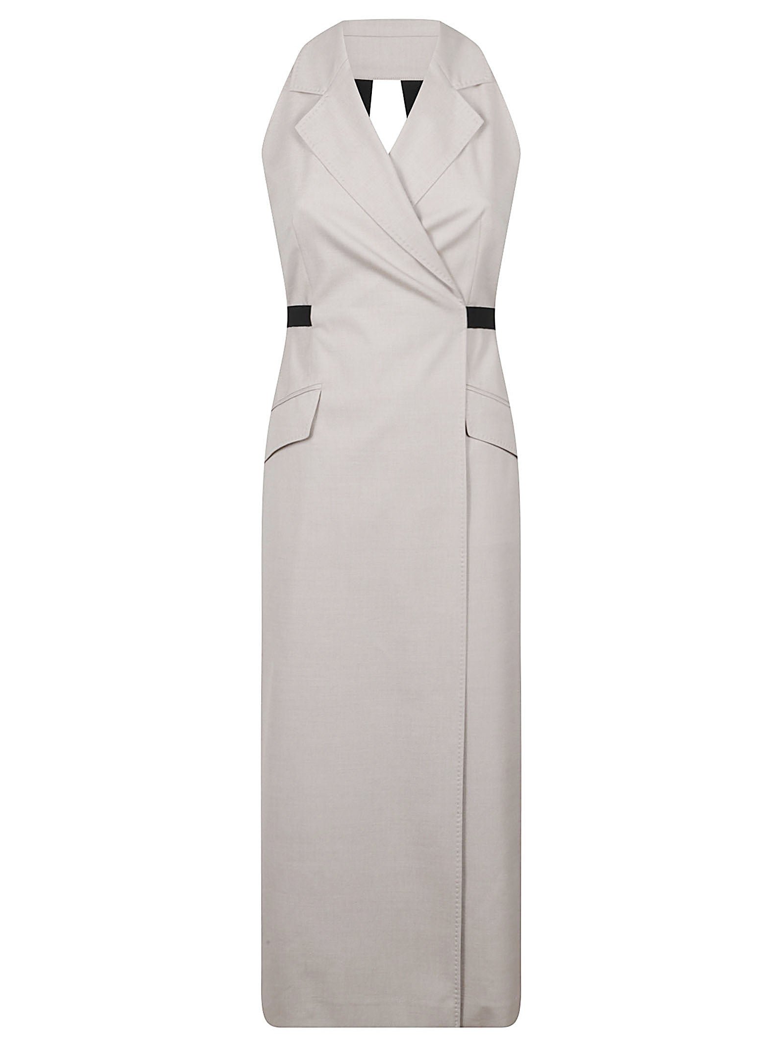 Midi Dress with Wrap Front