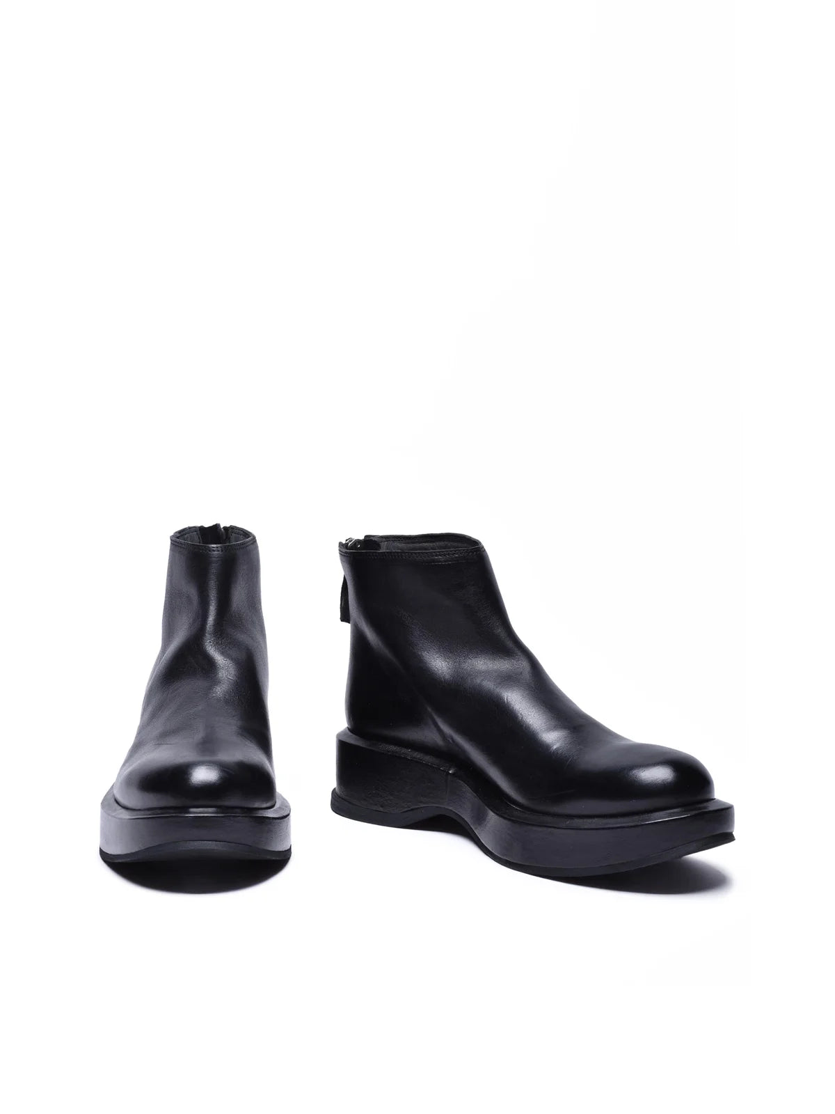 Black Leather Ankle Boot