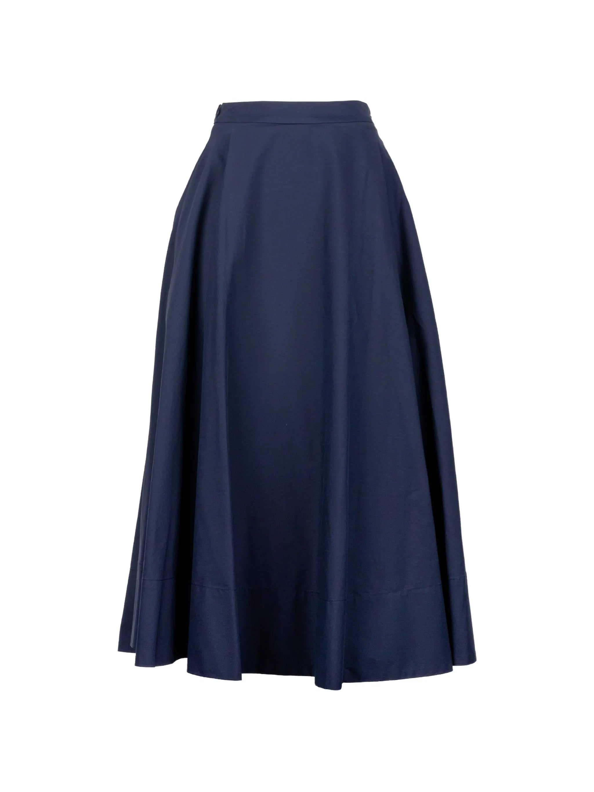 Rich Blue A-Line High Waist Skirt