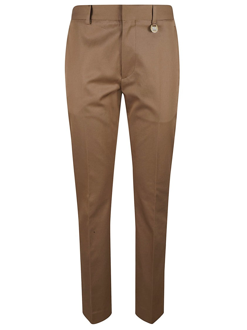 Tailored Brown Cotton Trousers