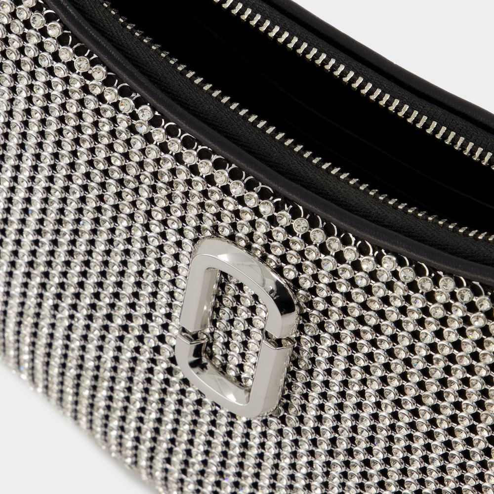 The Small Curve Shoulder Bag - Mesh - Silver