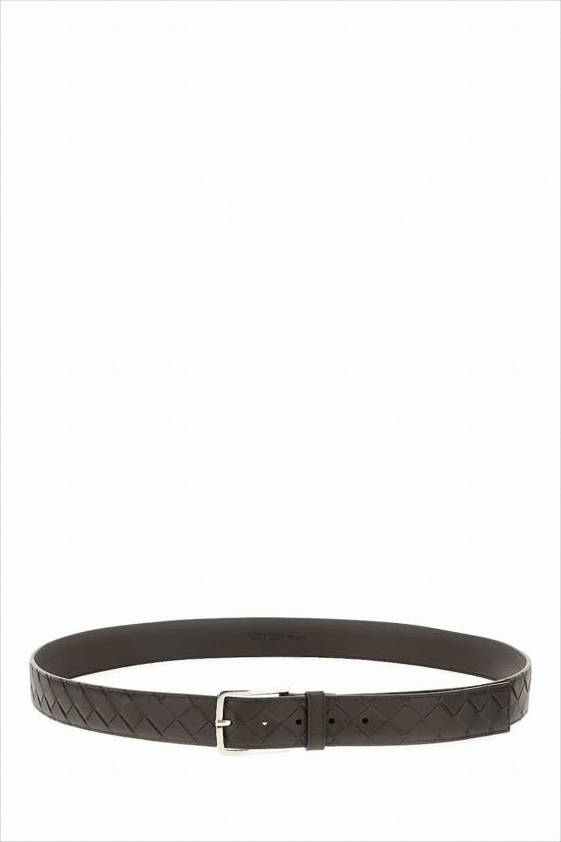 Leather Belt with Subtle Woven Pattern