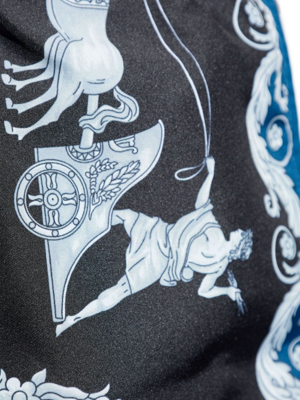 Ornamental Print Swim Shorts With Drawstring Waist