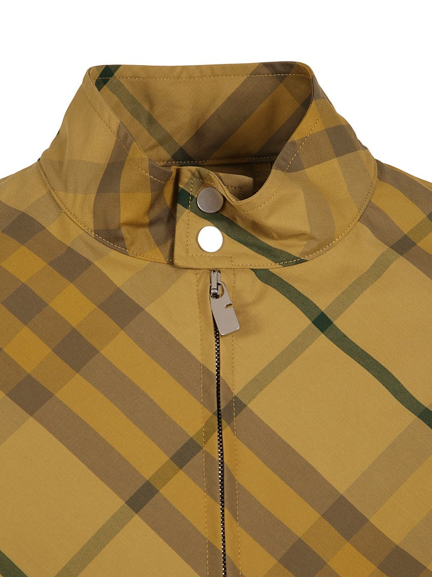 Plaid Coat With High Collar