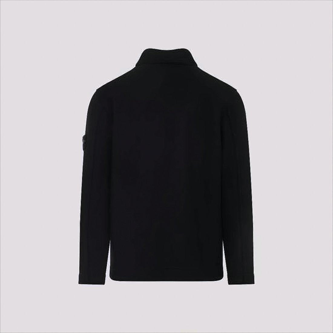 Classic Black Wool Jacket with Shirt-Style Design