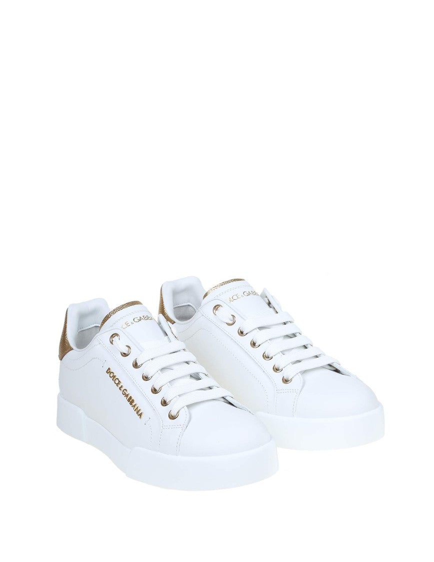 Sneakersy Portofino ze białej skóry z logo