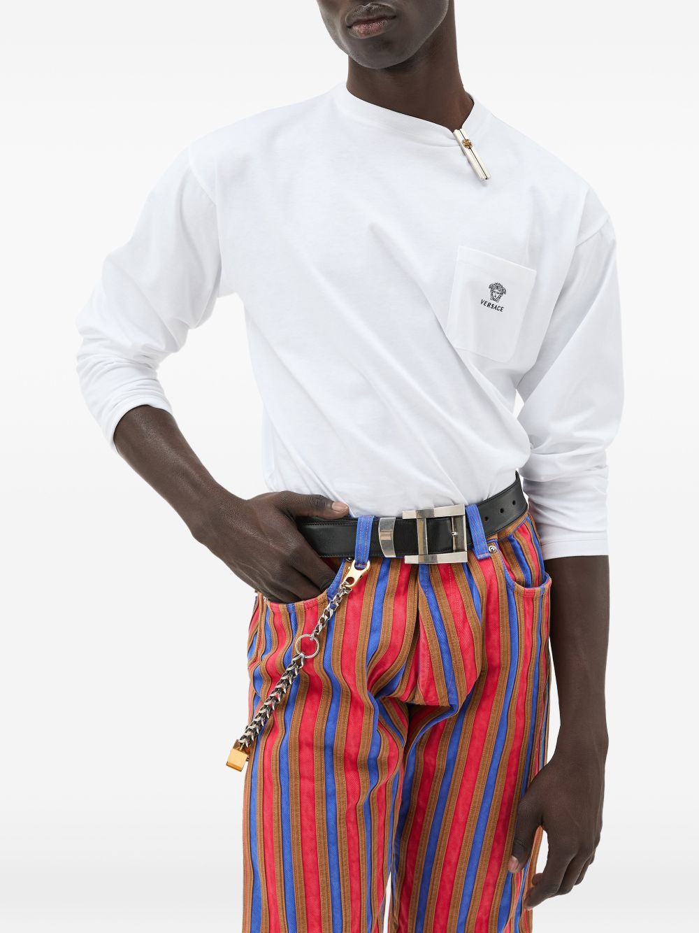 Relaxed Fit Long-Sleeved White Shirt
