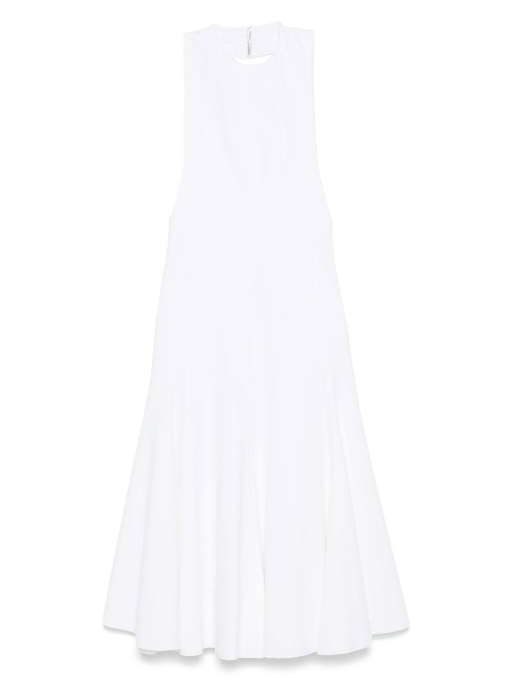 Sleeveless White Midi Dress