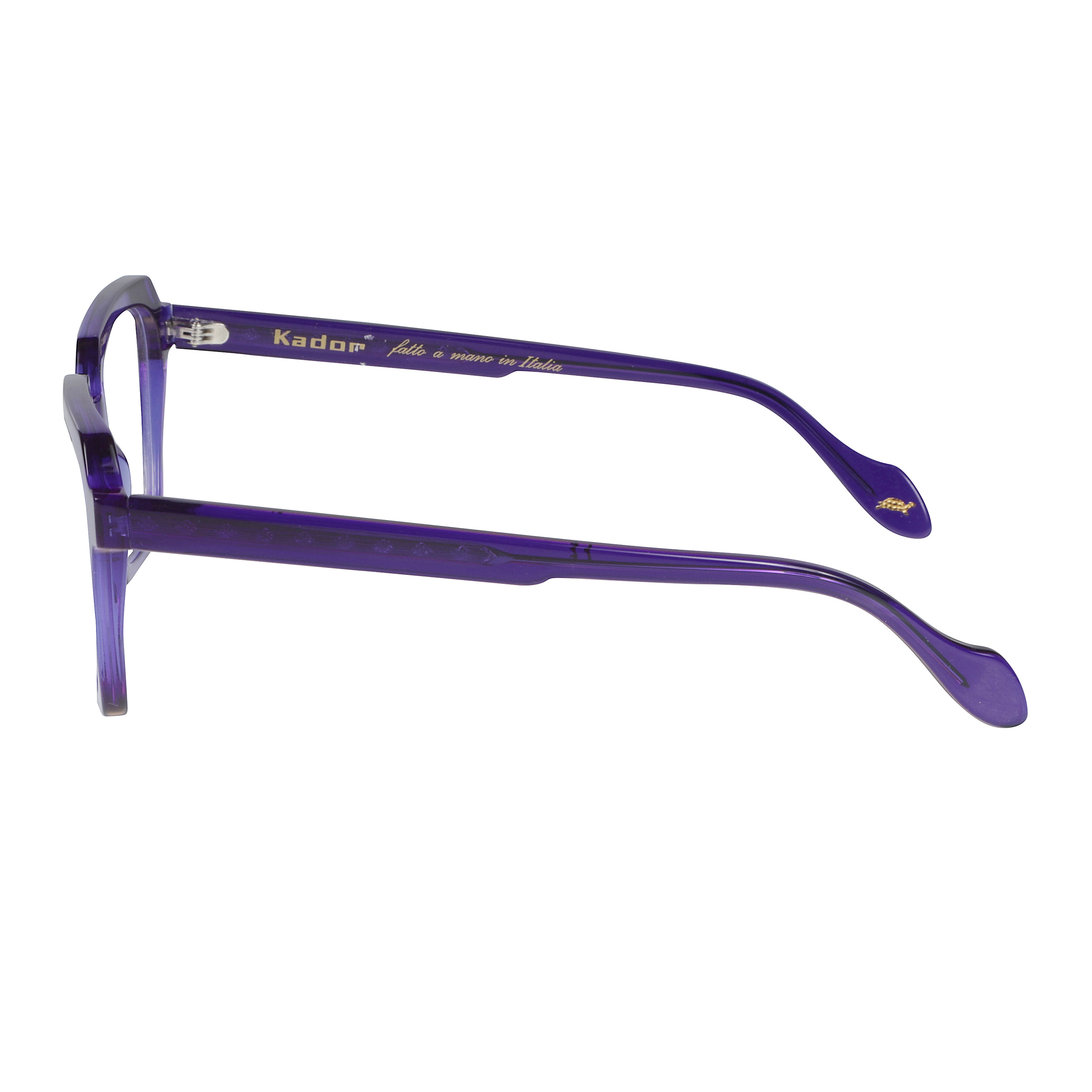 Kallima Light Translucent Purple Geometric Square Eyeglasses