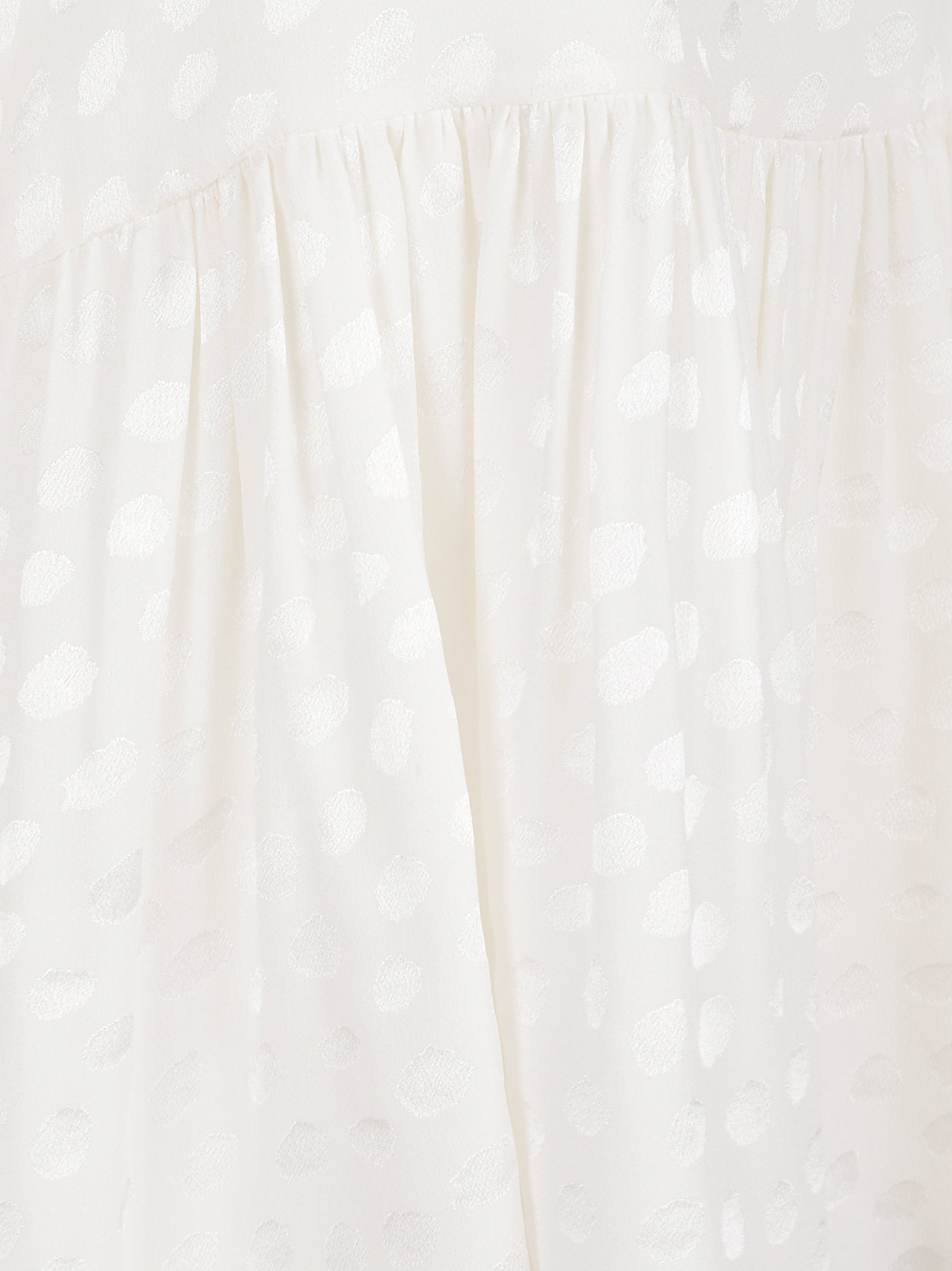 Flared Silk Top with Ruffled Hem
