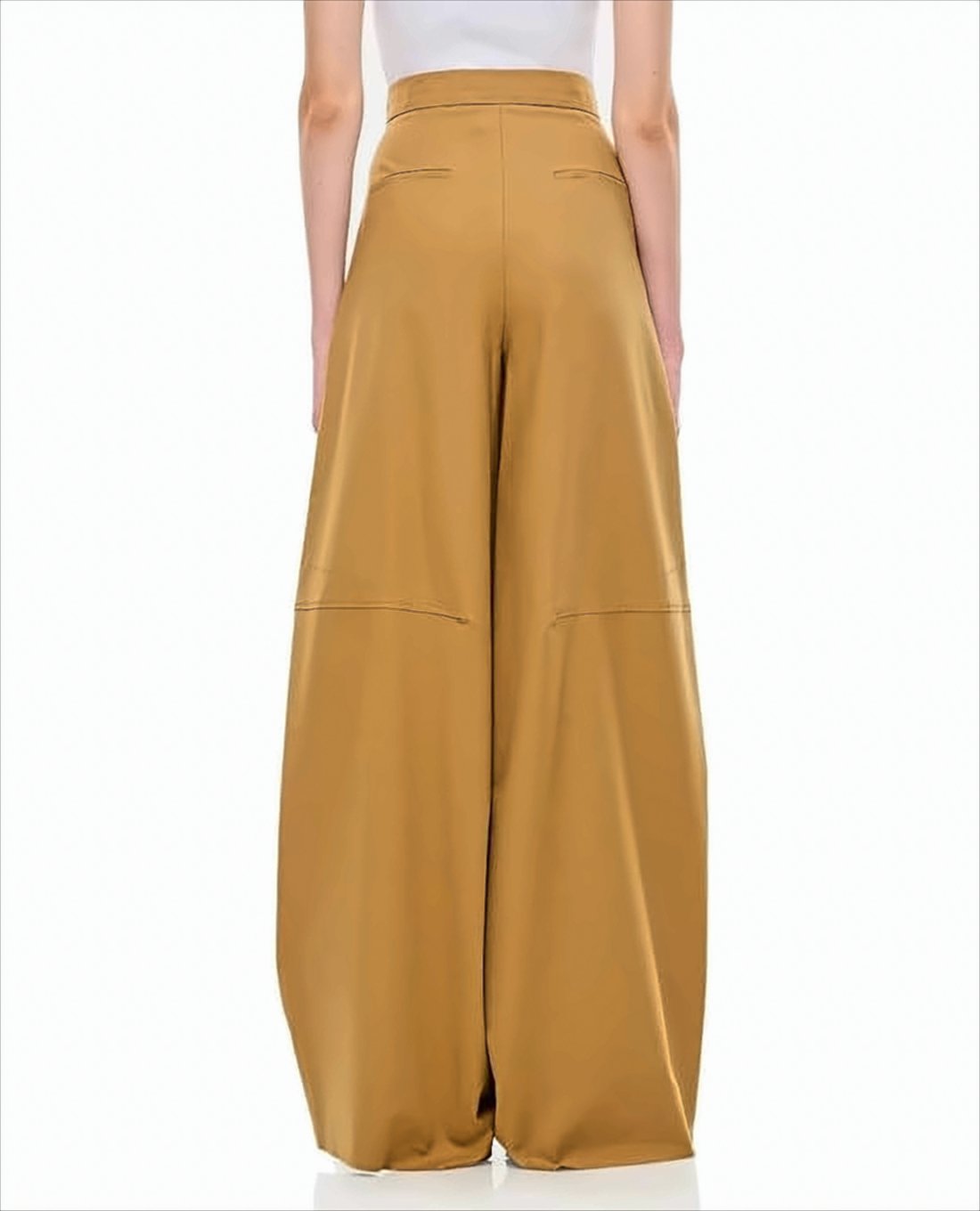 Wide-Leg Suit Pants with High Waist