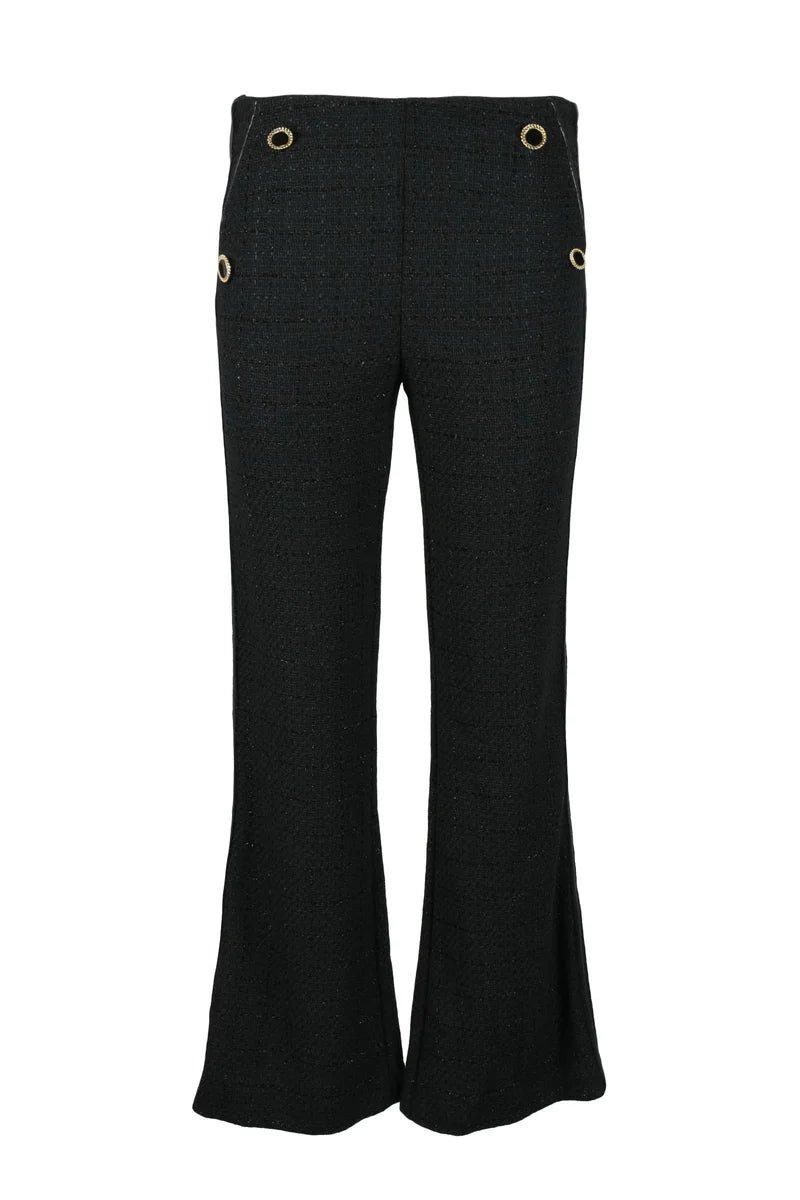 Textured Flared Trousers