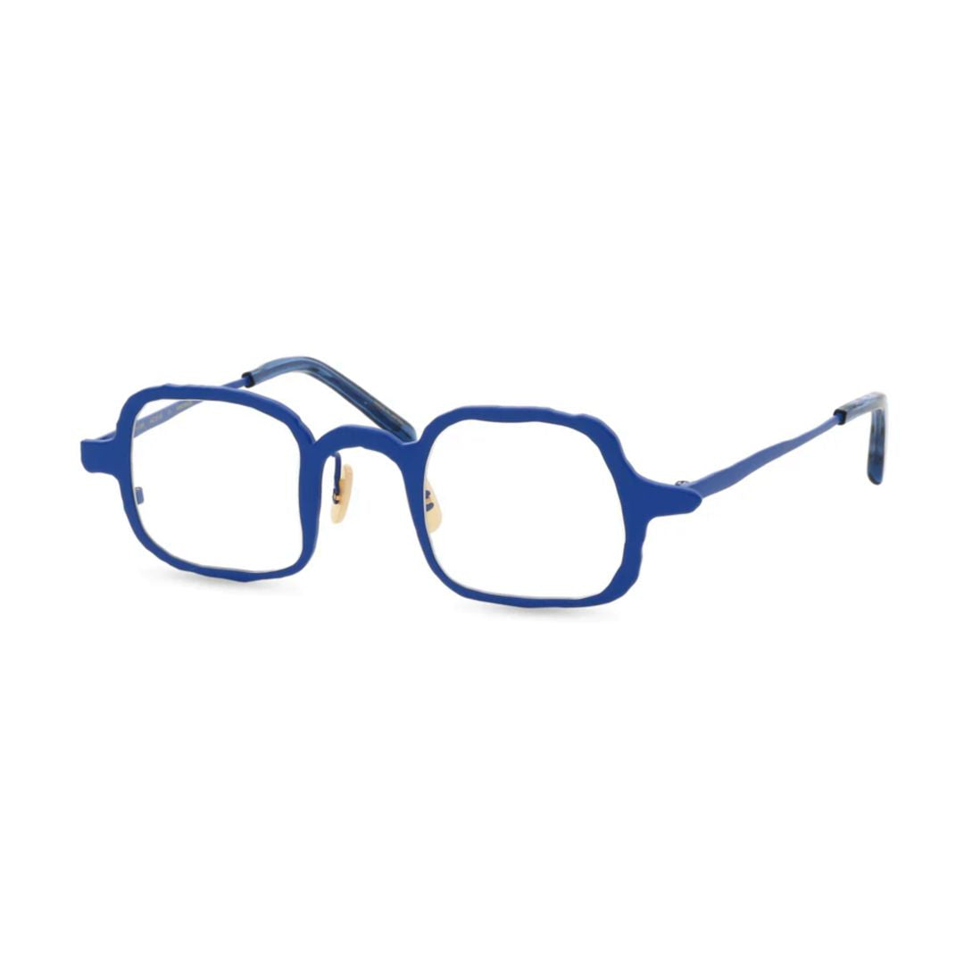 Mm-0086 Geometric Square Frame Eyeglasses in Blue