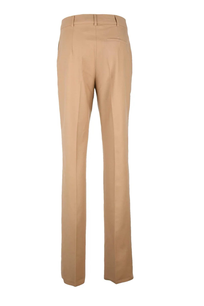 Virgin Wool Trousers - Beige