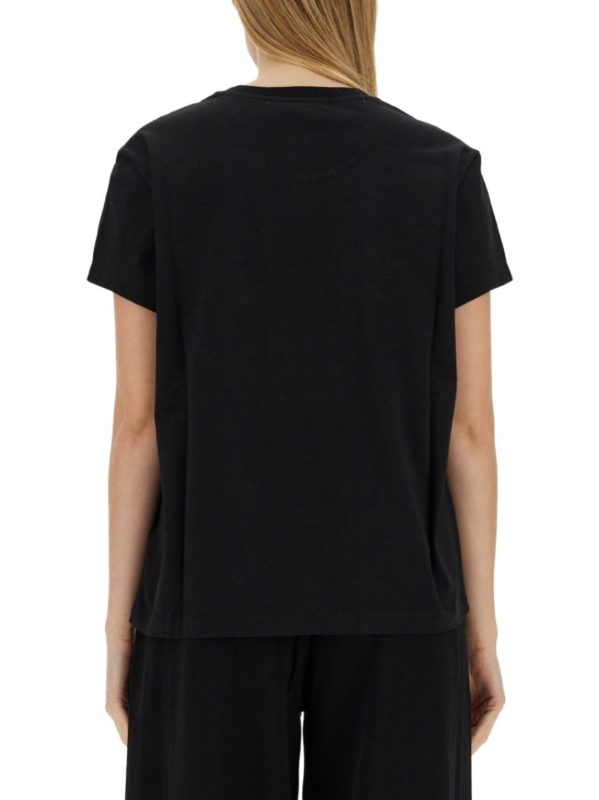 Oversized Black T-Shirt With Subtle Logo Detail
