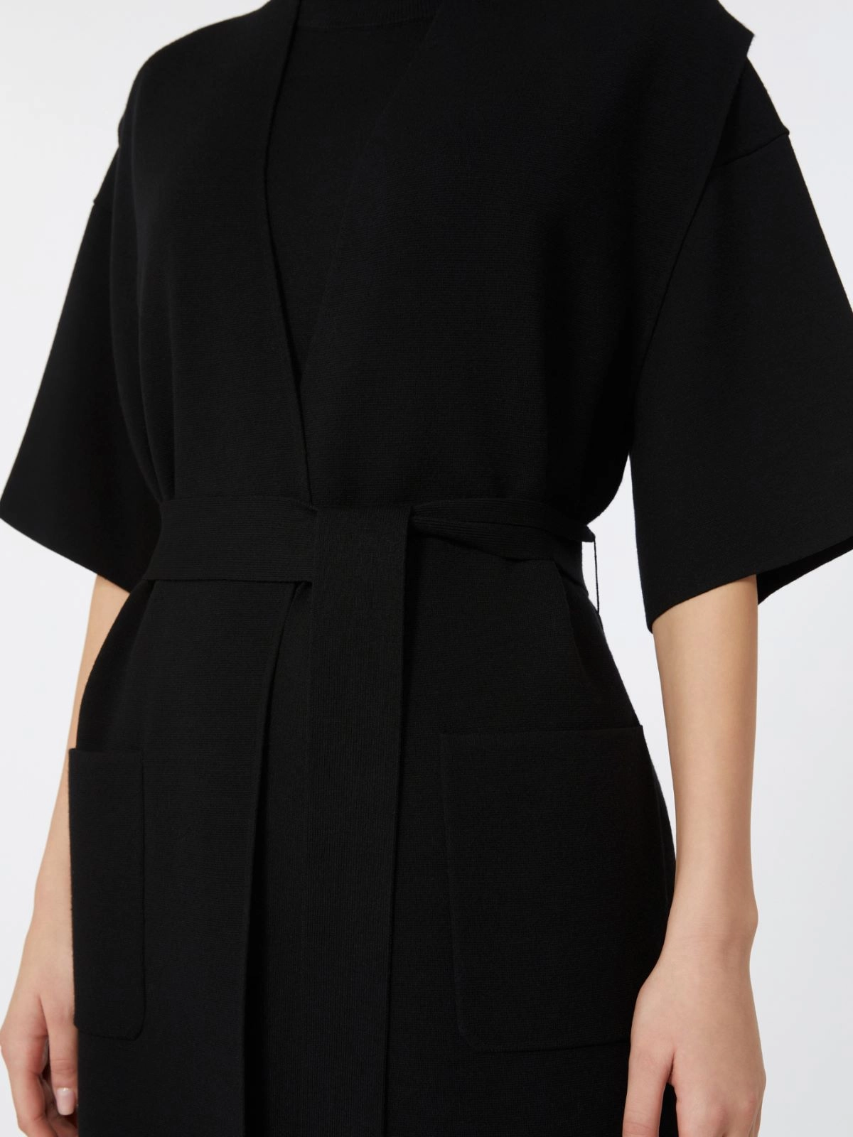 Tailored Black Vest With V-Neckline