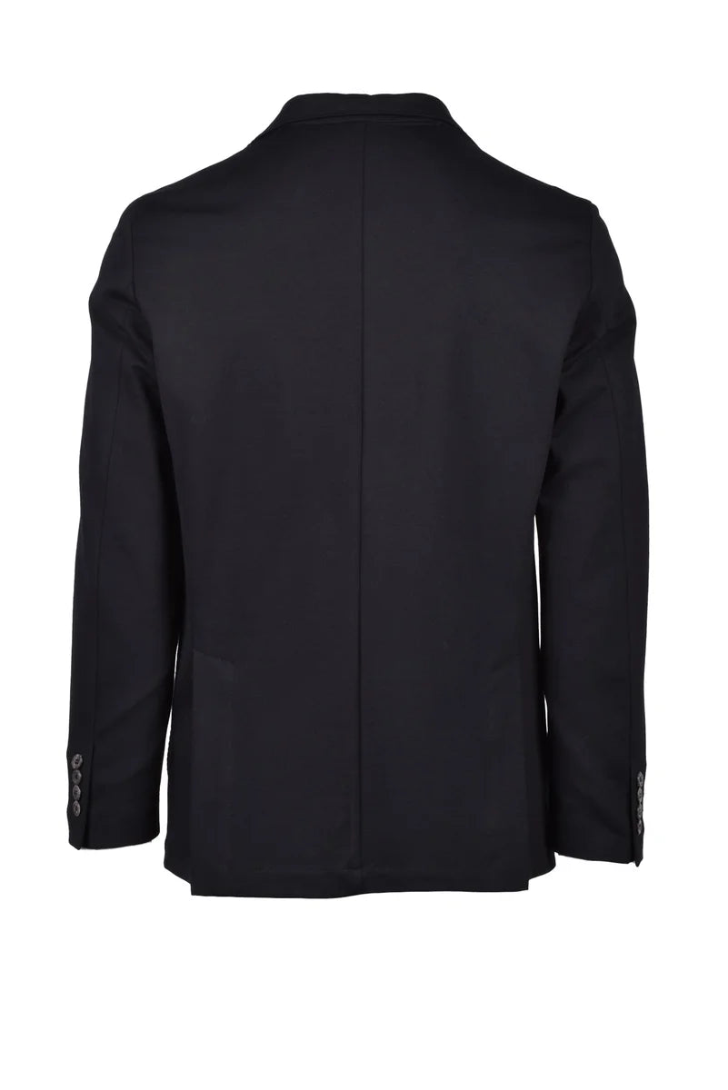 Black Cotton Viscose Stretch Jacket