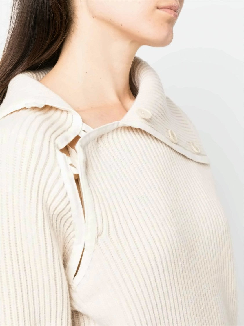 Mock Neck Ribbed Knit Sweater