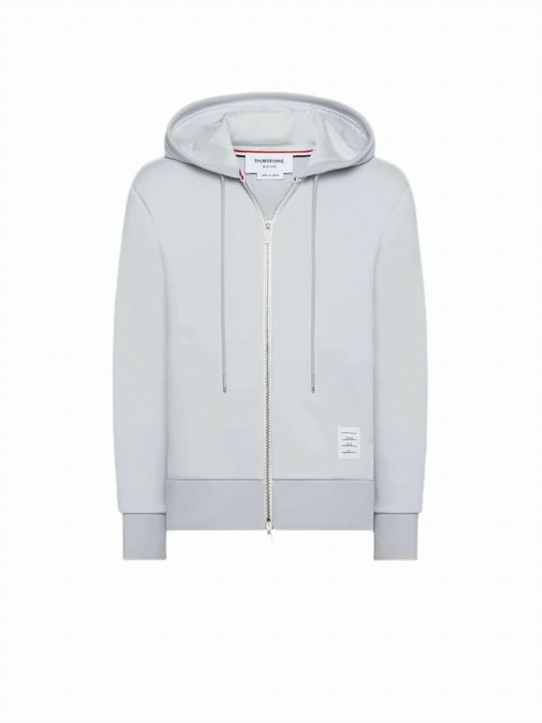Zip-Up Hoodie With Drawstring And Ribbed Finish