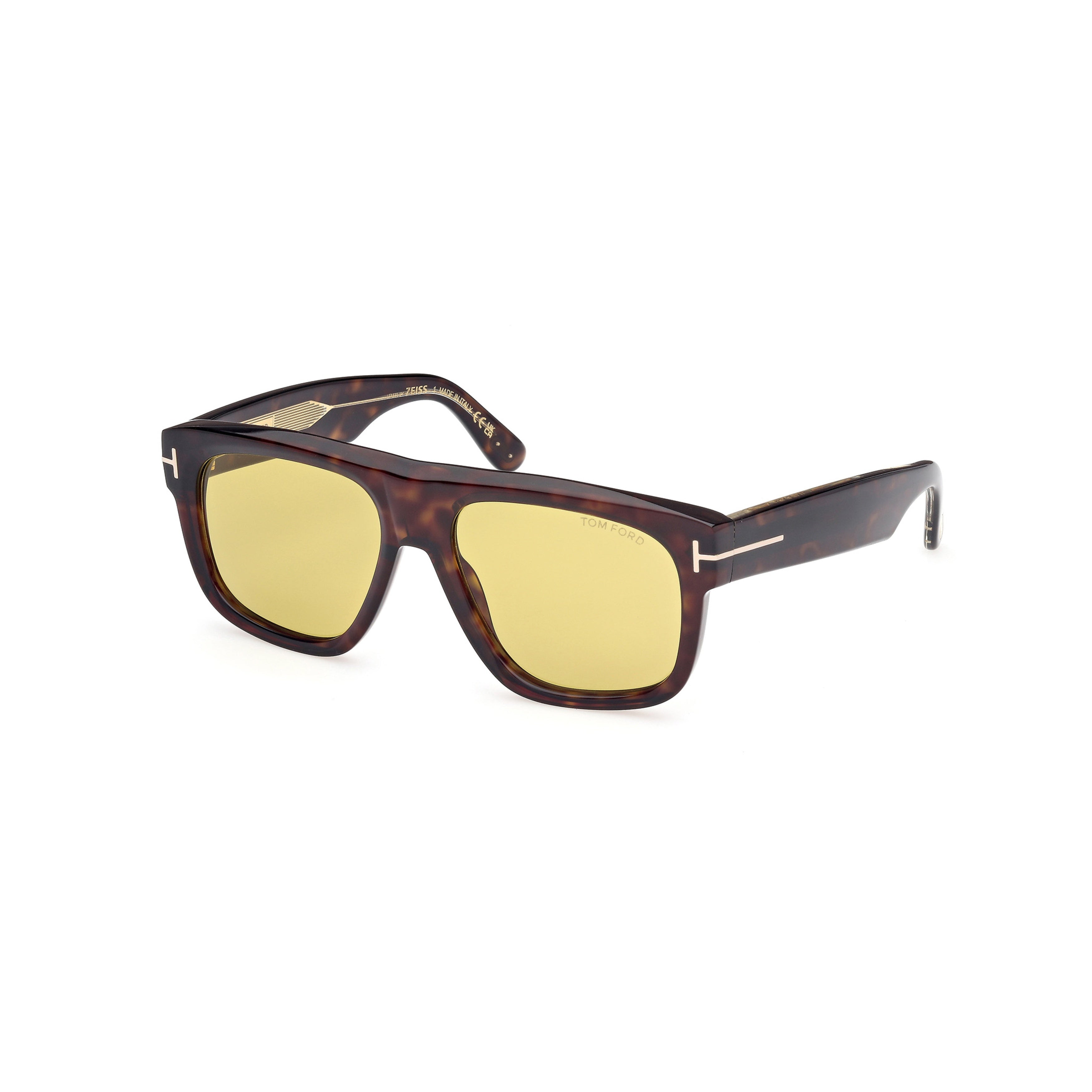 Ft1201 Rectangular Tortoiseshell Acetate Sunglasses