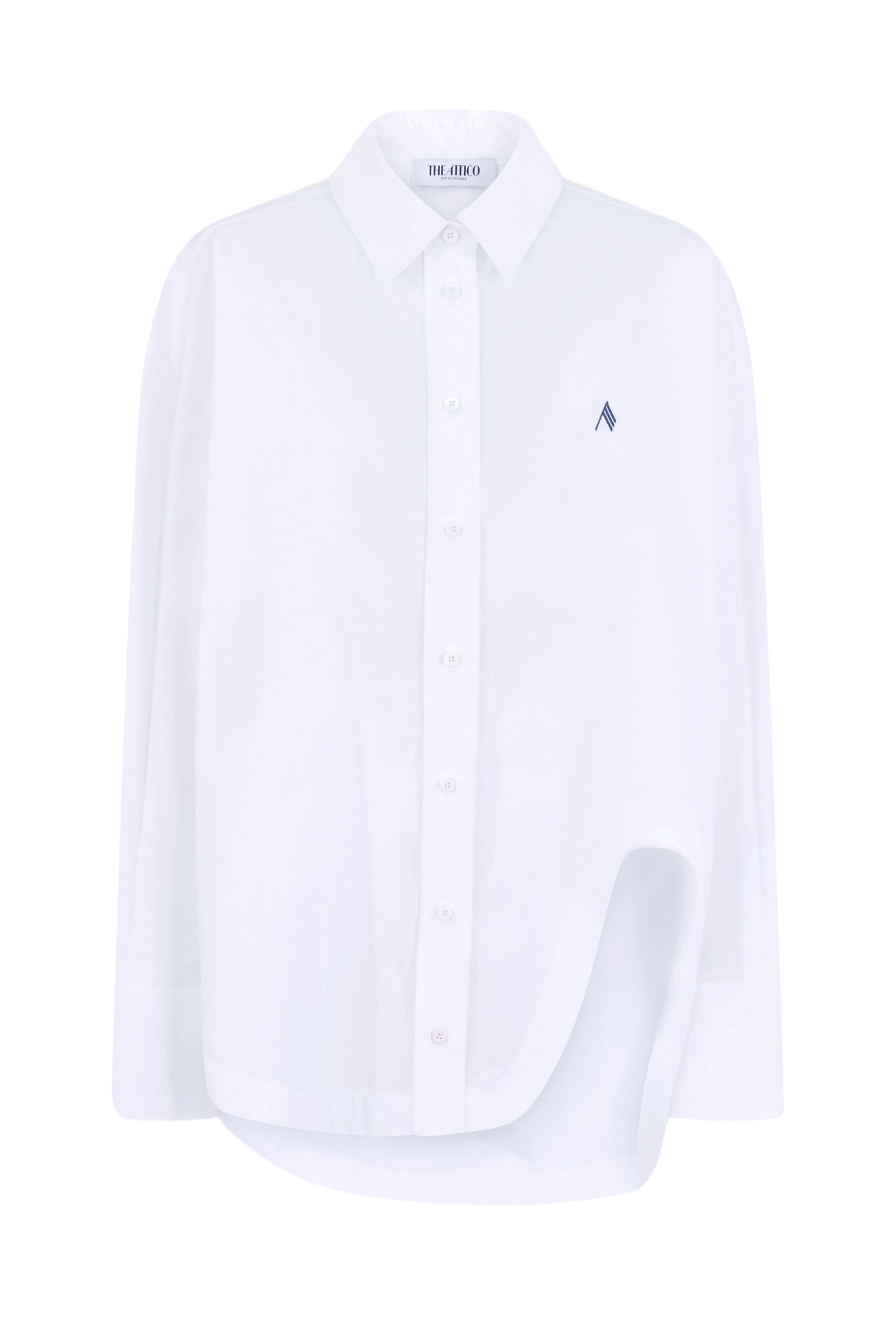 Loose-Fitting White Shirt With Classic Collar