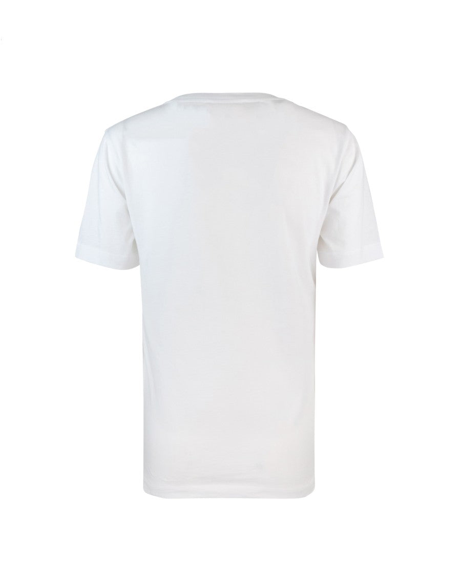 Biały T-Shirt z Nadrukiem Logo
