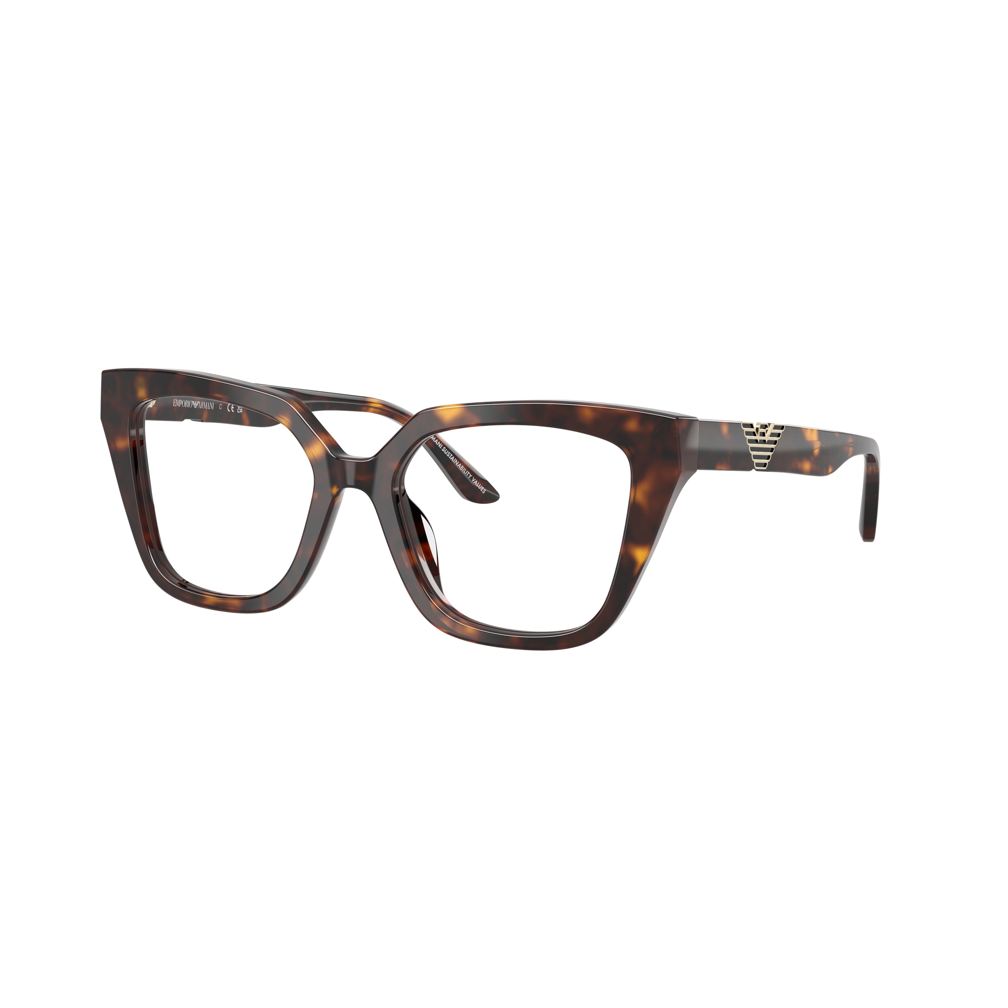 0ea3267u Oversized Square Frame Tortoiseshell Eyeglasses