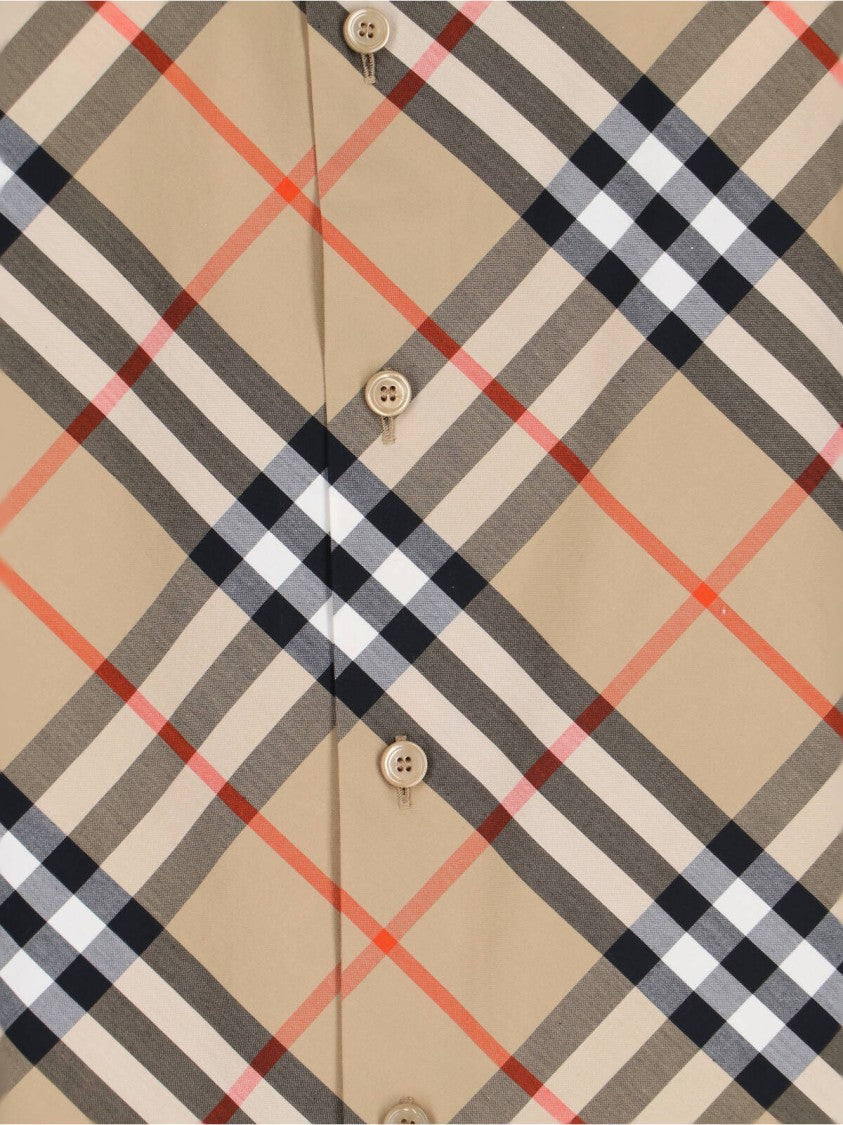 "Check" Shirt – Beige