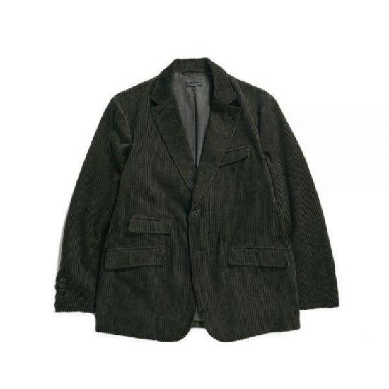 Textured Corduroy Jacket with Notched Lapel