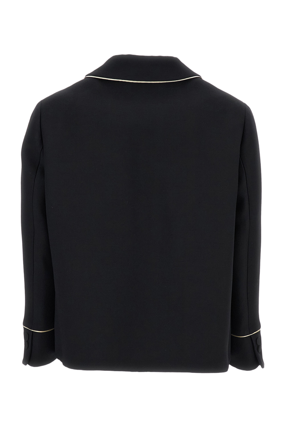 Tailored Wool-Silk Blouson Jacket