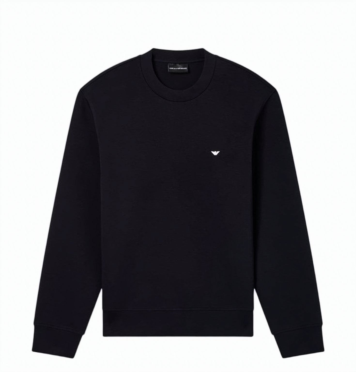 Blue Double Jersey Crewneck Sweatshirt