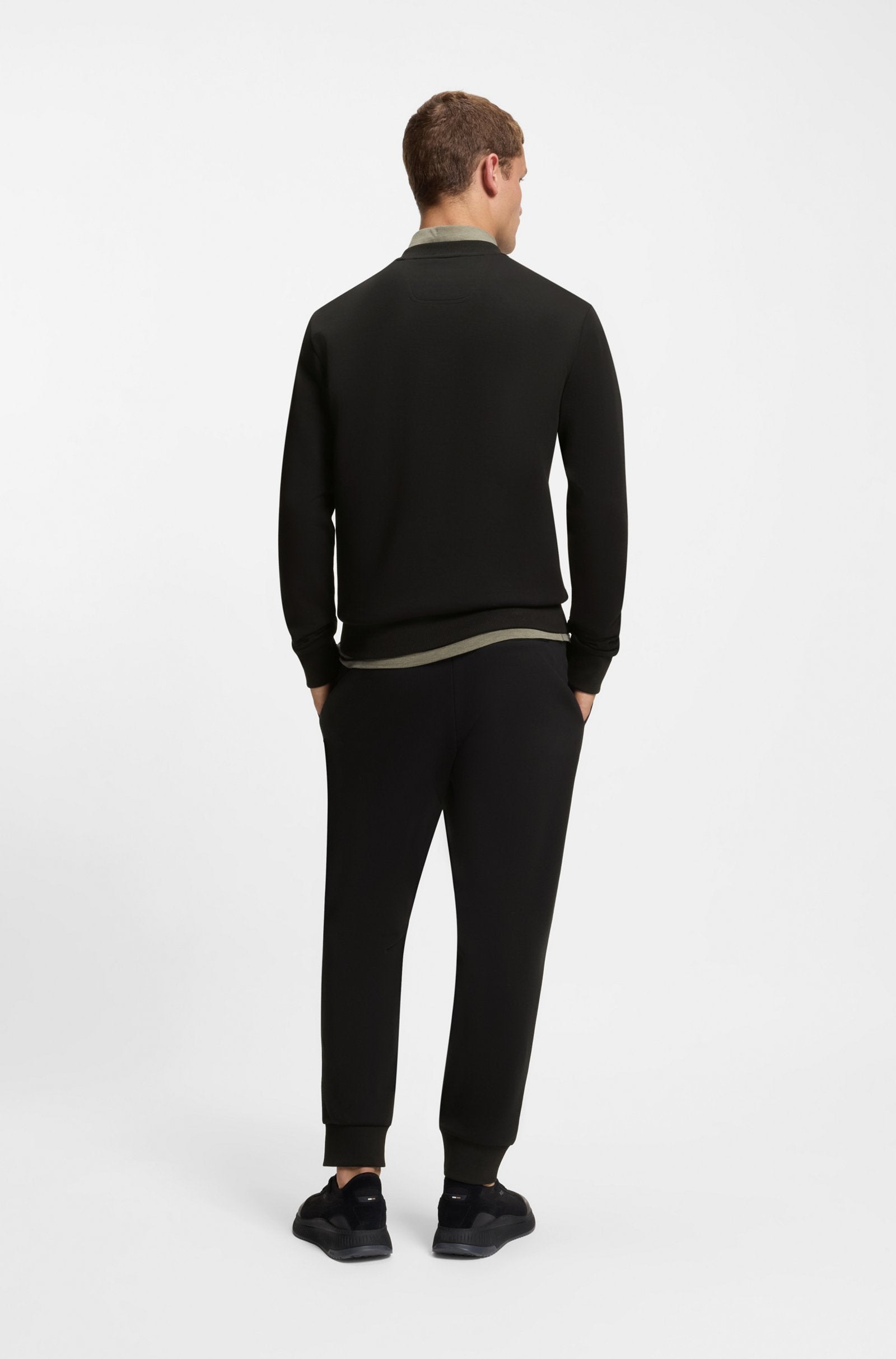 Black Salbo Crewneck Long Sleeve Sweatshirt