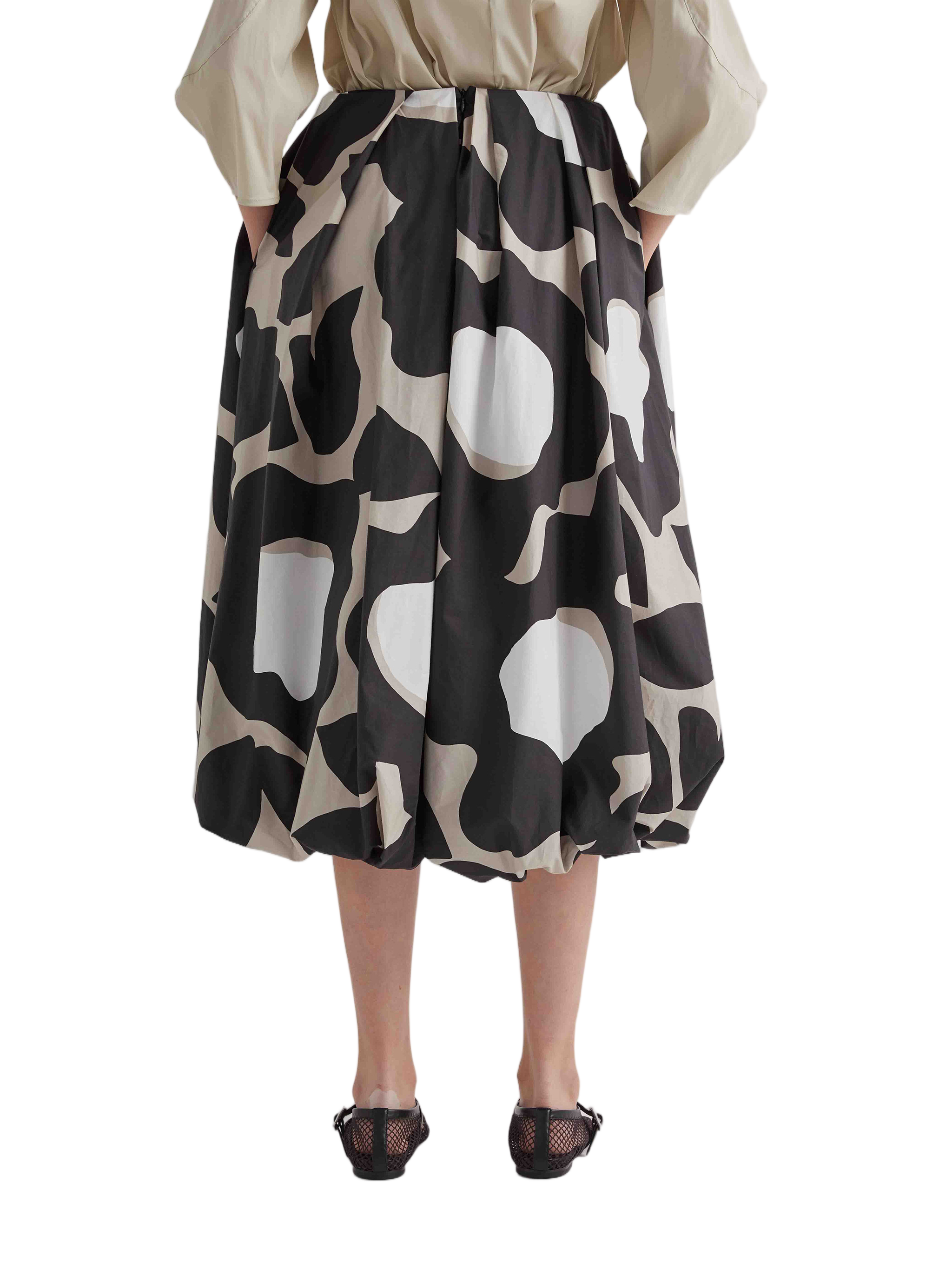 Gonna Voluminous Midi Cotton Skirt