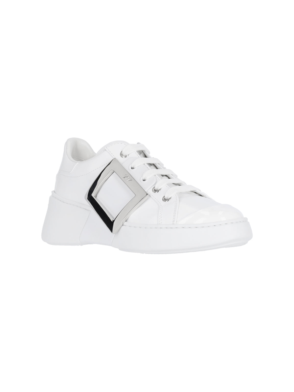 "Viv' Skate" Sneakers, In White Leather