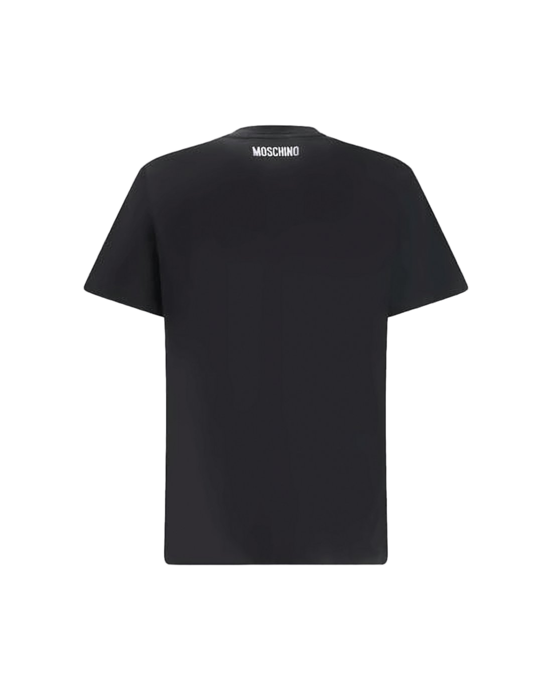 Short-Sleeved Black T-Shirt With Subtle Logo Embroidery