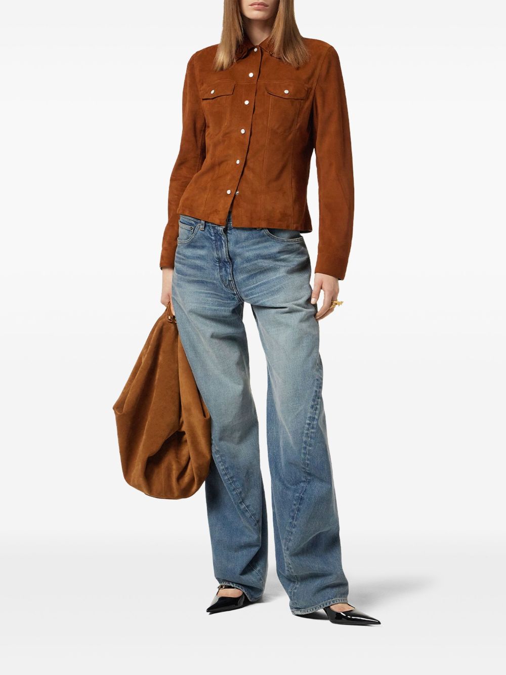 Faded Blue Denim Trousers