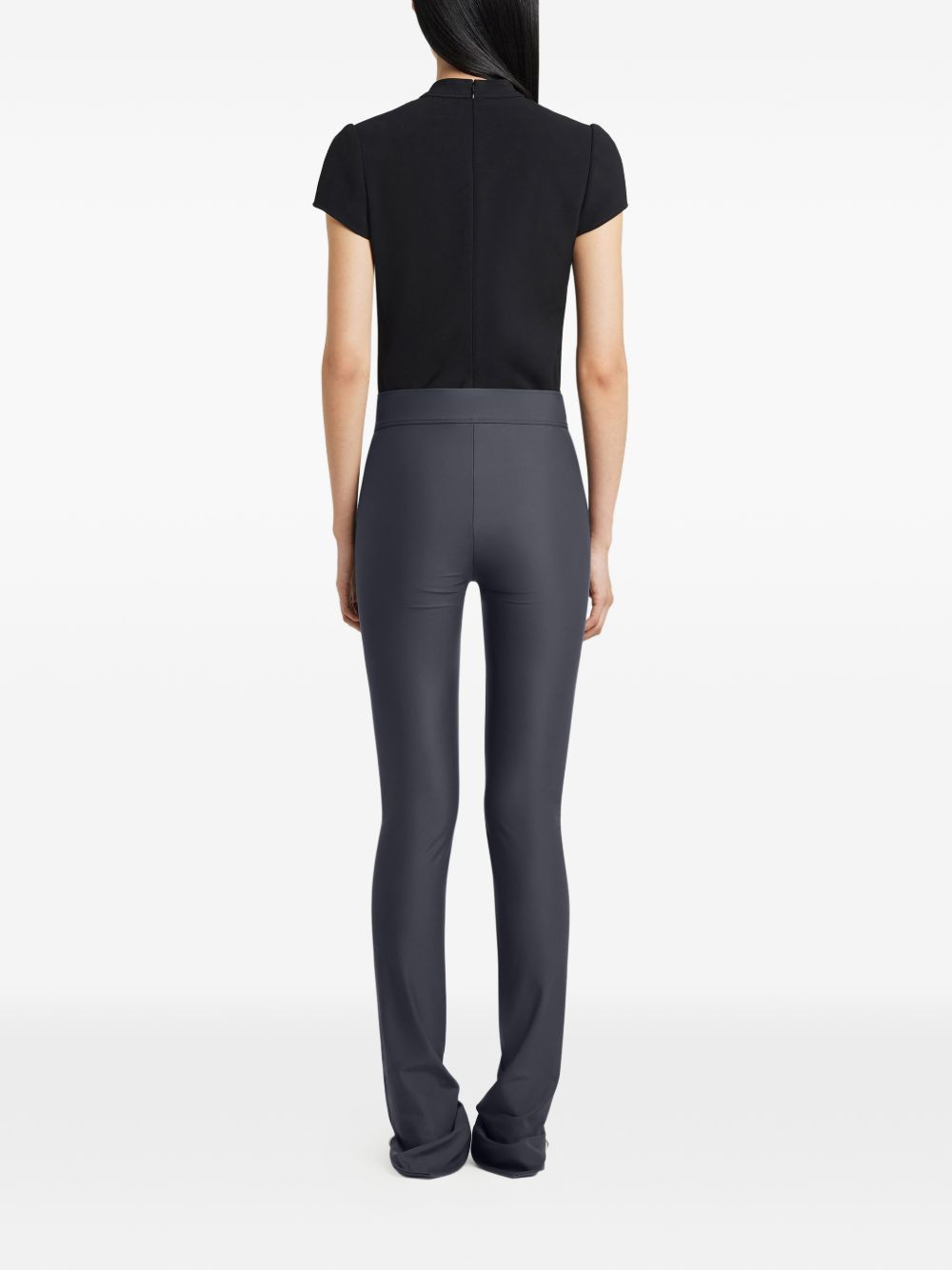 Fitted Black Short-Sleeved Top