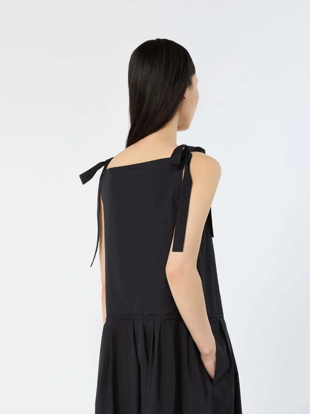 Sleeveless Black Jumpsuit with Gathered Waist