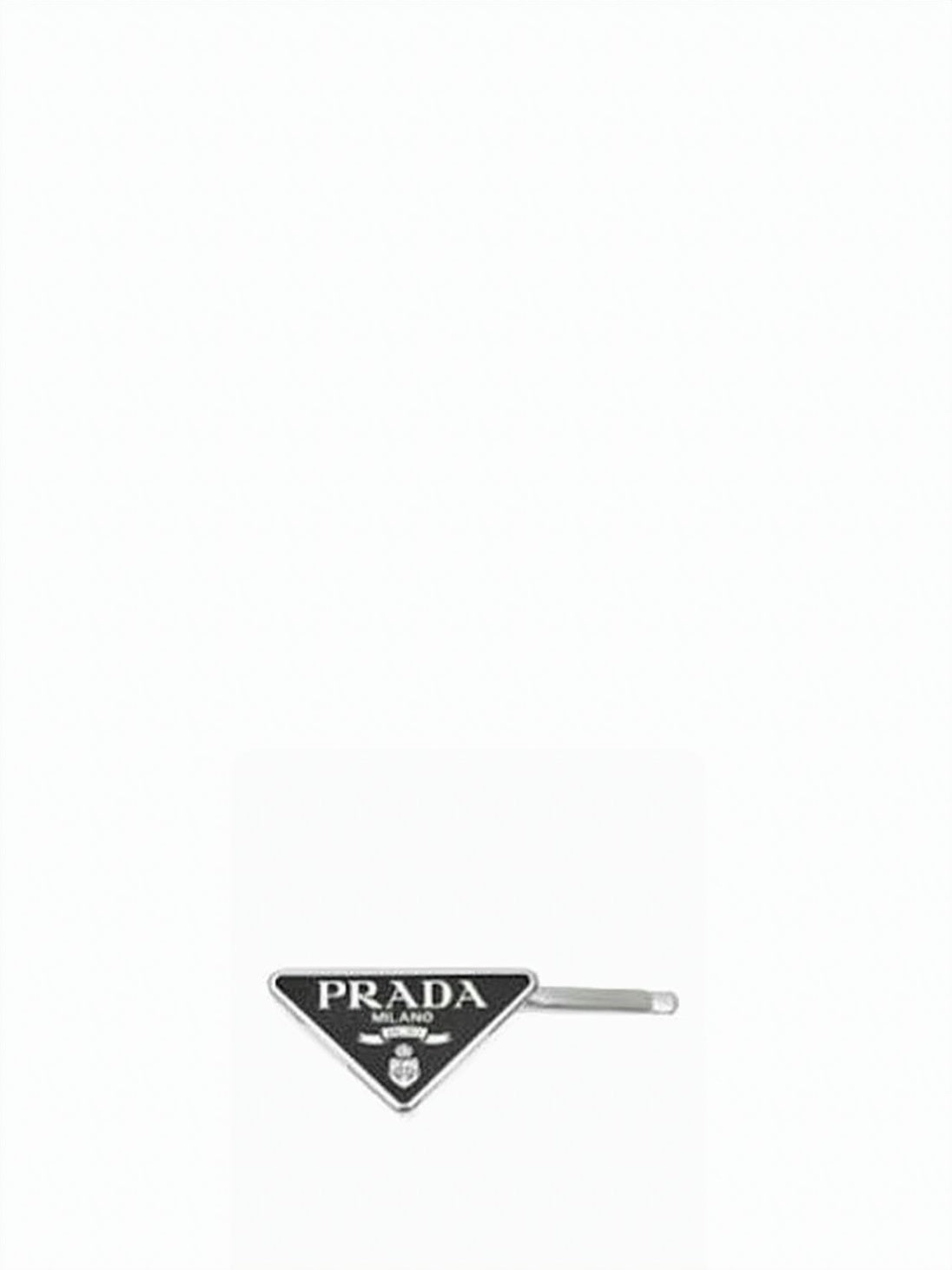 Triangular Black Accessory with Prominent Logo