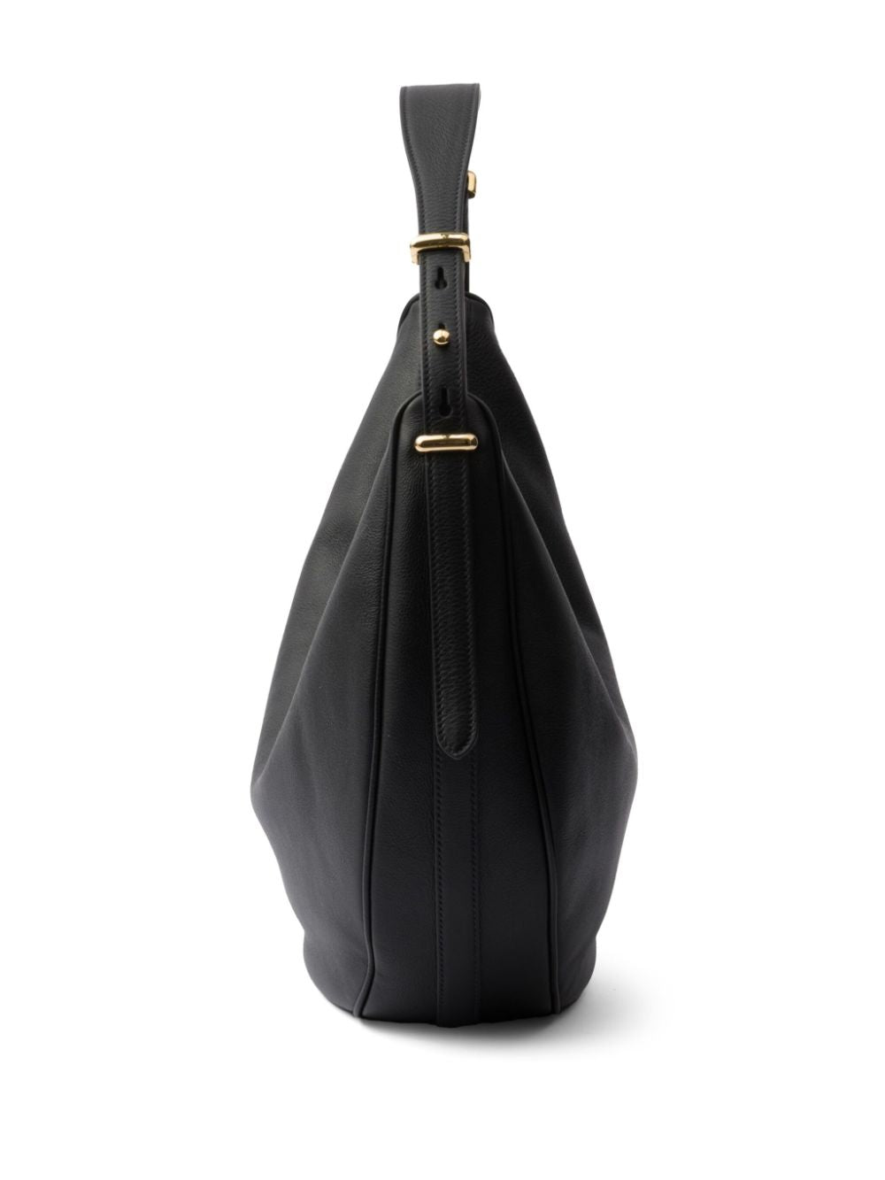 Large Logo-Plaque Leather Shoulder Bag
