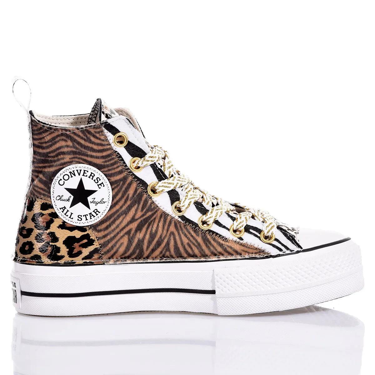 Platform Jungle Mix High-Top Sneakers