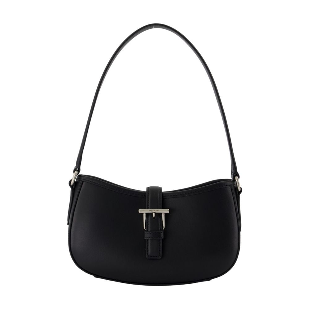 T Bar Mini Shoulder Bag - Leather - Black