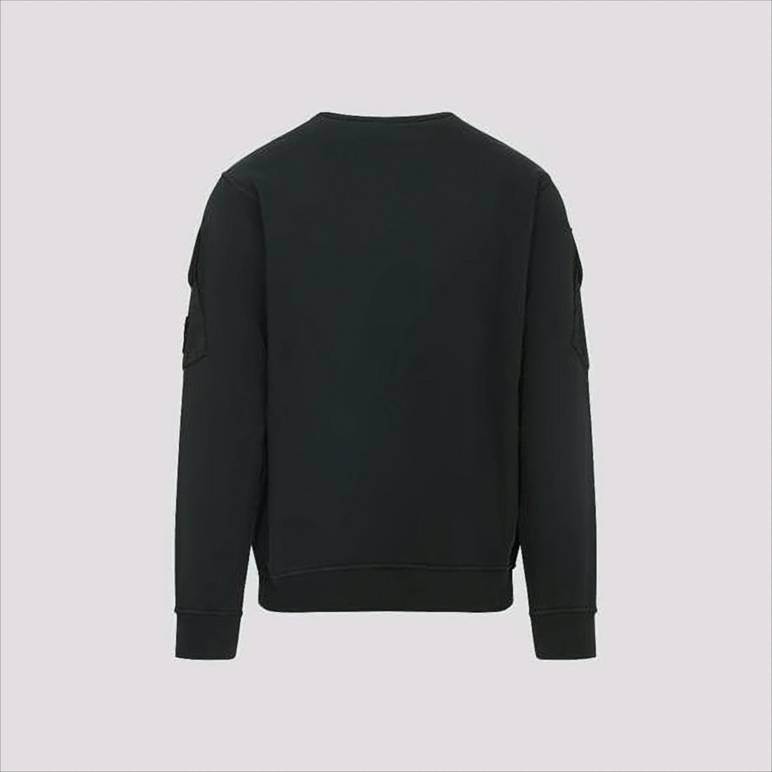 Long-Sleeve Crewneck Sweatshirt with Logo Badge and Ribbed Details