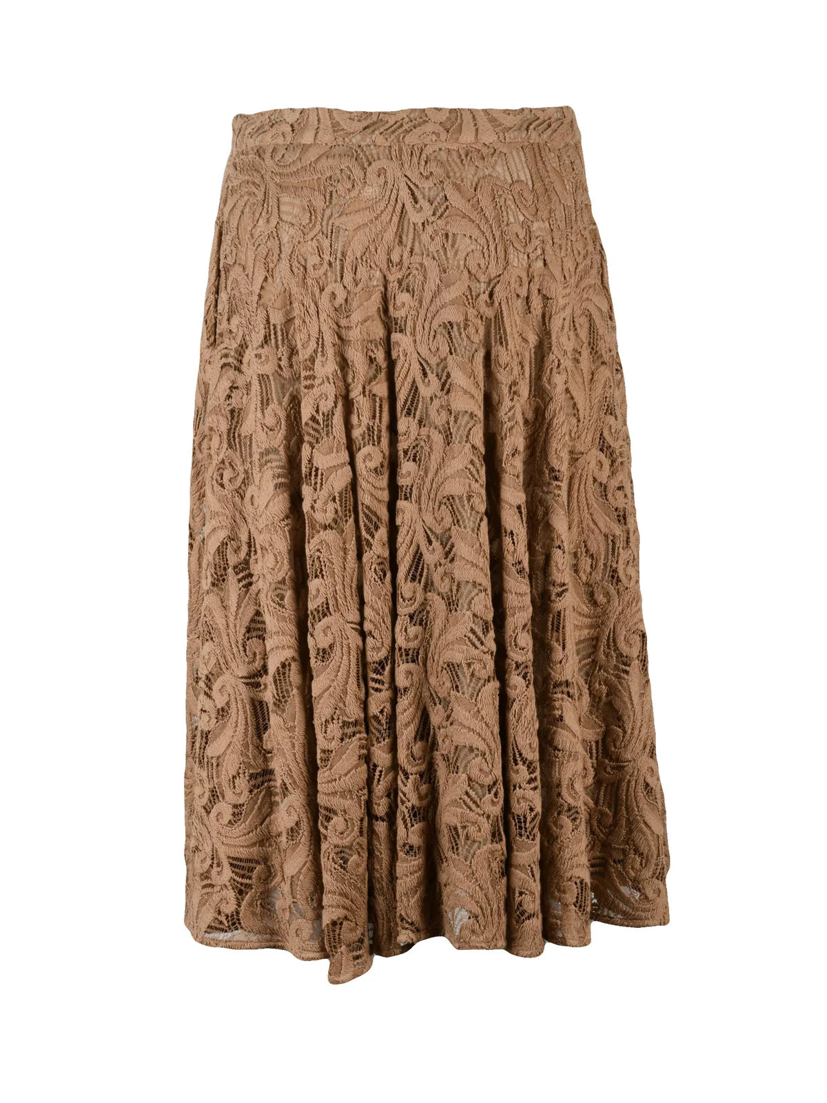 Brown Tilde Cotton Polyamide Longuette Skirt