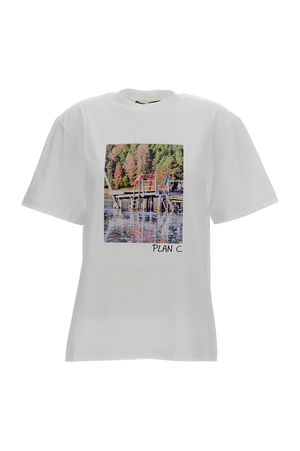 Boxy Fit White Crew-Neck T-Shirt