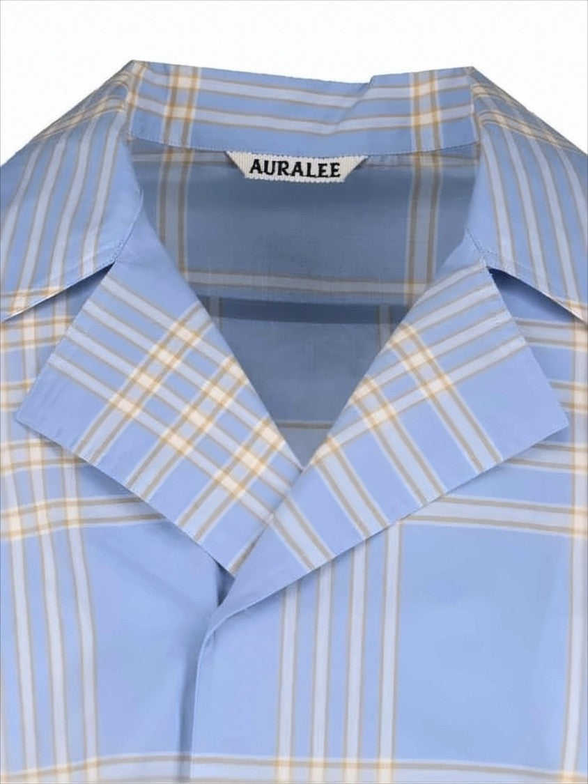 Light Blue Plaid Long-Sleeve Shirt