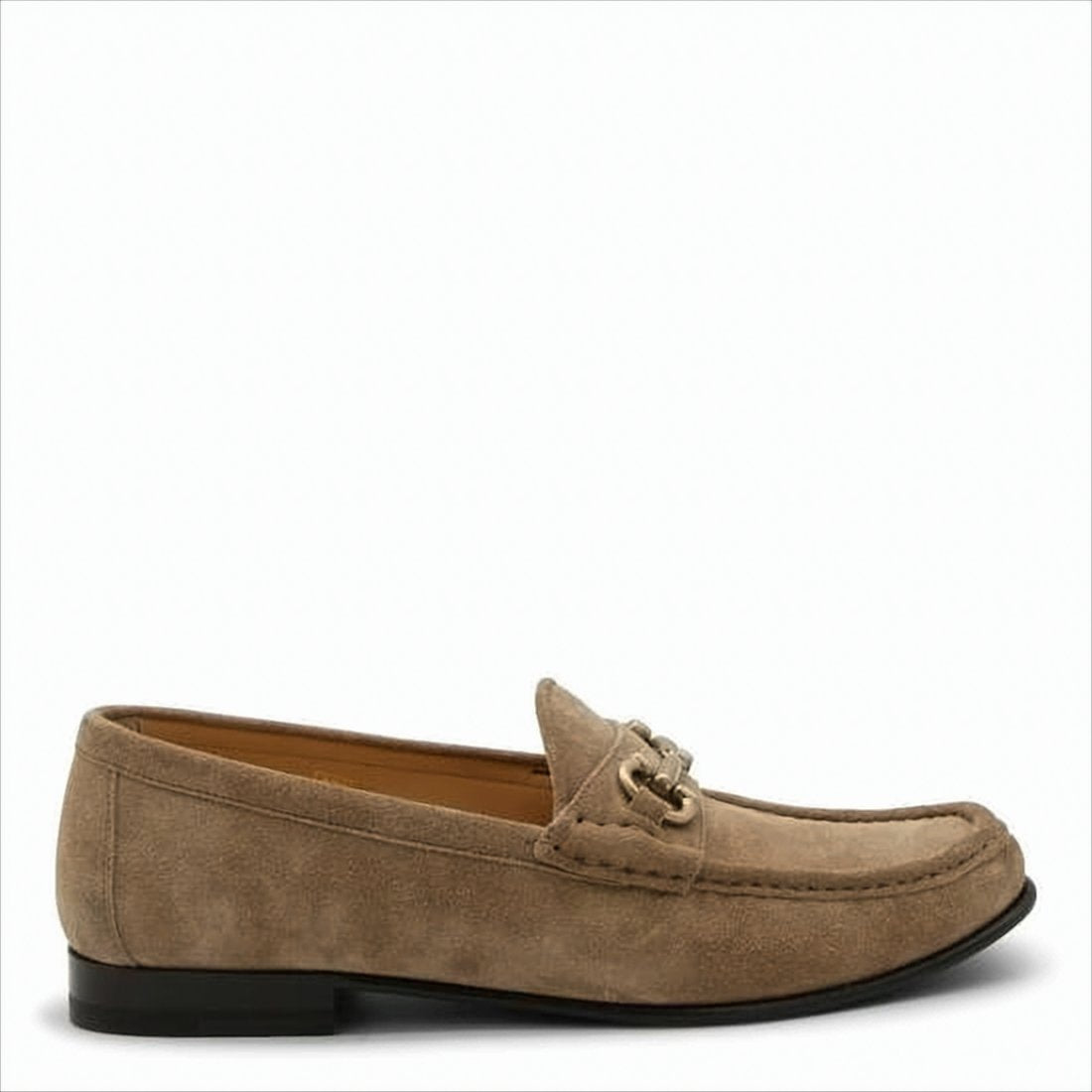 Moccasin-Toe Suede Loafers
