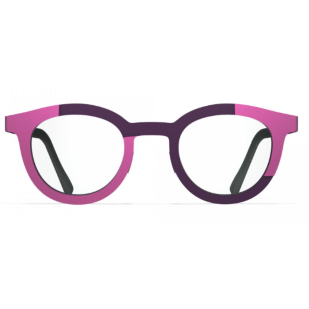 Bf1055 Palau Bold Round Frame Eyeglasses with Color Block Design