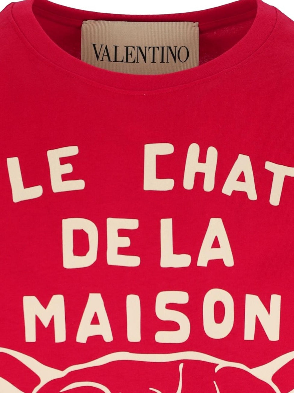 "Le Chat De La Maison" T-Shirt – Red